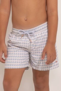 Ancora Official Online Store Kids Swim Trunk The Vichy Blue