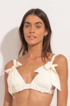Ancora Official Online Store Women Top The Ivory Sundown Bow