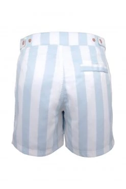Ancora Official Online Store Men Bermuda Stripes Of A Swimmer Light Blue