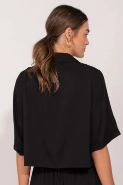 Ancora Official Online Store Resortwear Collection Blouse The Cali Jetsetter Black