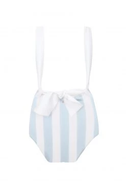 Ancora Official Online Store One Piece Swimmer Stripes Light Blue