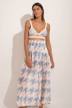 Ancora Official Online Store Pants The Vichy Muse Blue Scrunchie Women