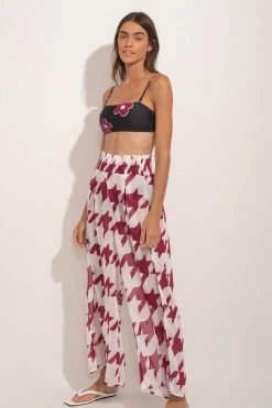 Ancora Official Online Store Pants The Vichy Muse Cherry Scrunchie Women