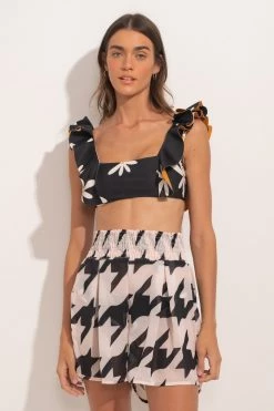 Ancora Official Online Store Women Short The Vichy Muse Black Scrunchie