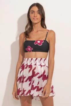 Ancora Official Online Store Short The Vichy Muse Cherry Scrunchie Women