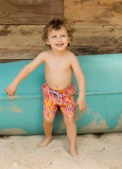 Ancora Official Online Store Kids Swim Trunk Mini Corals Destination