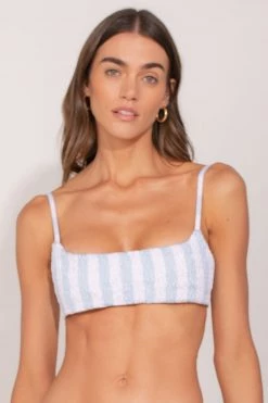 Ancora Official Online Store Top The Scrunchie Stripes Light Blue